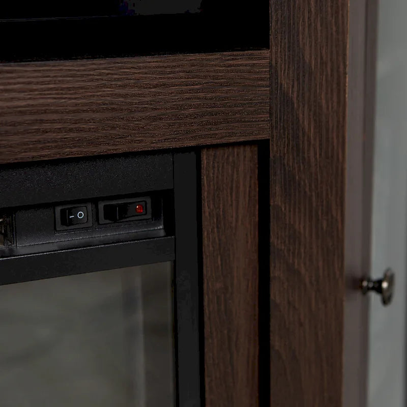 Meuble TV d'angle avec cheminée de 48 pouces
