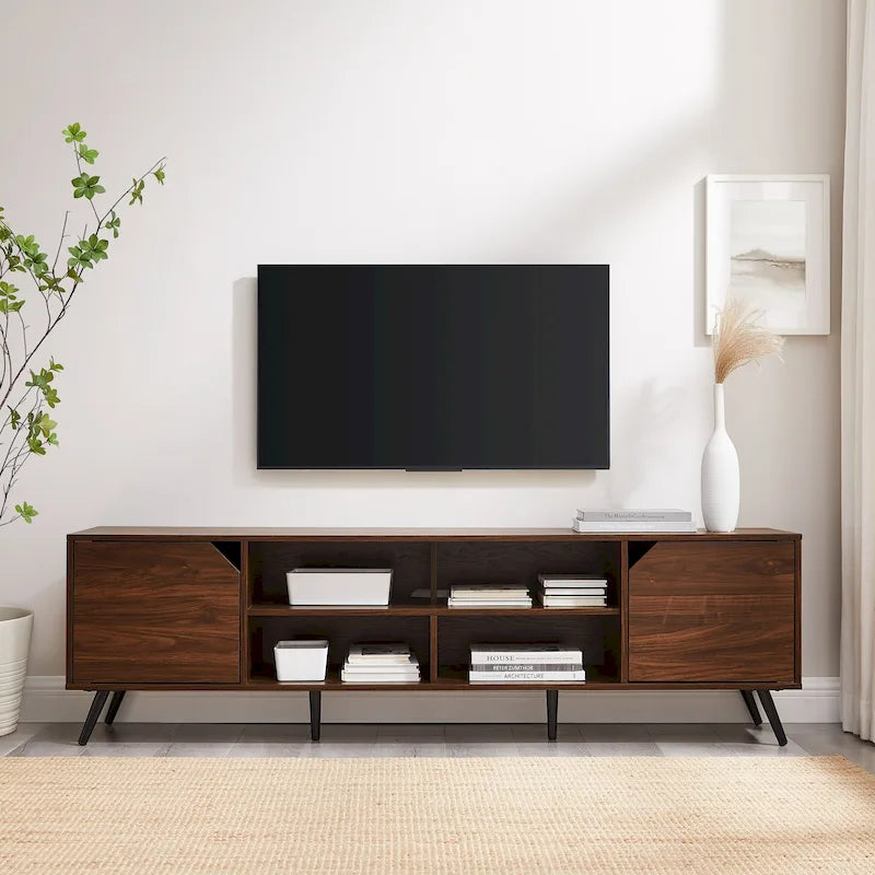 Meuble TV moderne du milieu du siècle de 70 pouces