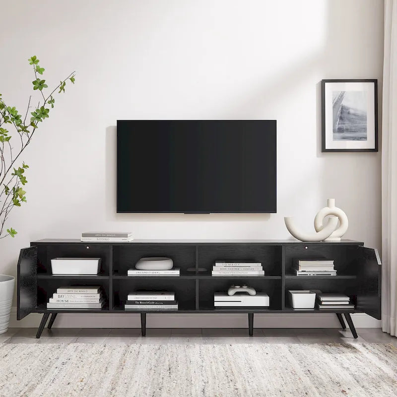 Meuble TV moderne du milieu du siècle de 70 pouces