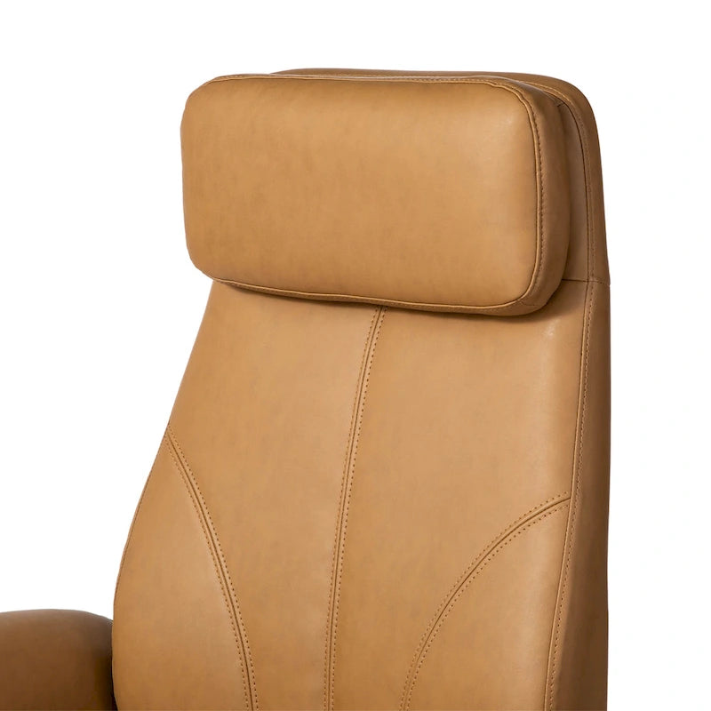 Chaise de bureau ergonomique moderne et réglable 49H, pivotante, avec dossier haut, accoudoirs et repose-pieds extensible