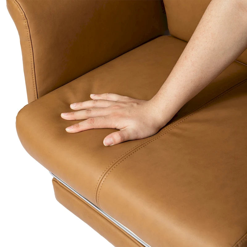 Chaise de bureau ergonomique moderne et réglable 49H, pivotante, avec dossier haut, accoudoirs et repose-pieds extensible