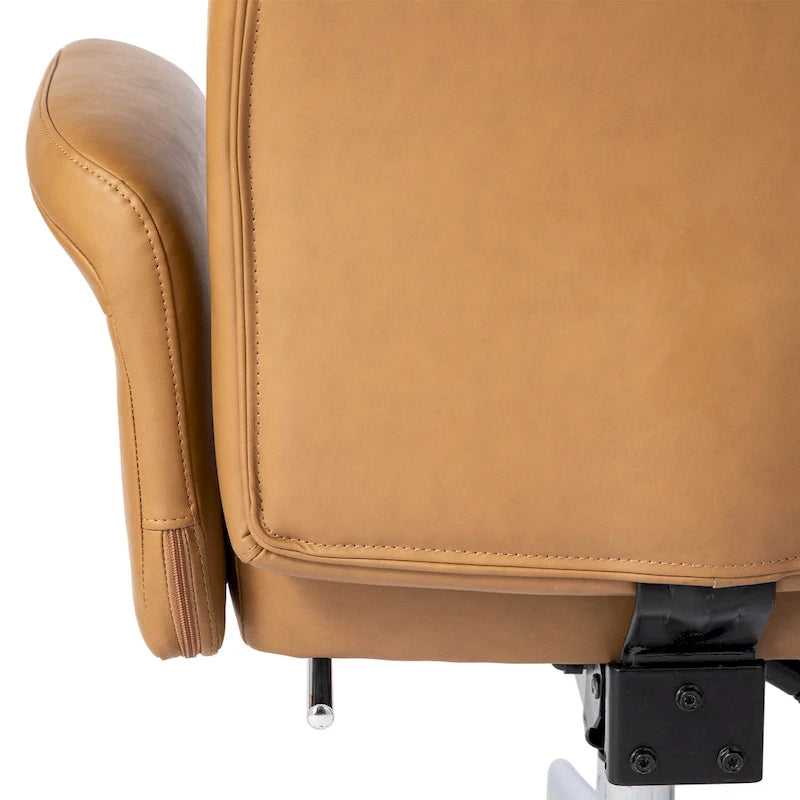 Chaise de bureau ergonomique moderne et réglable 49H, pivotante, avec dossier haut, accoudoirs et repose-pieds extensible