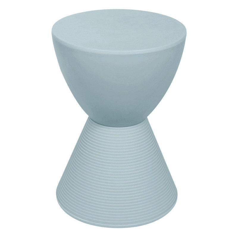 Table d'appoint ronde avec base striée et couvercle amovible