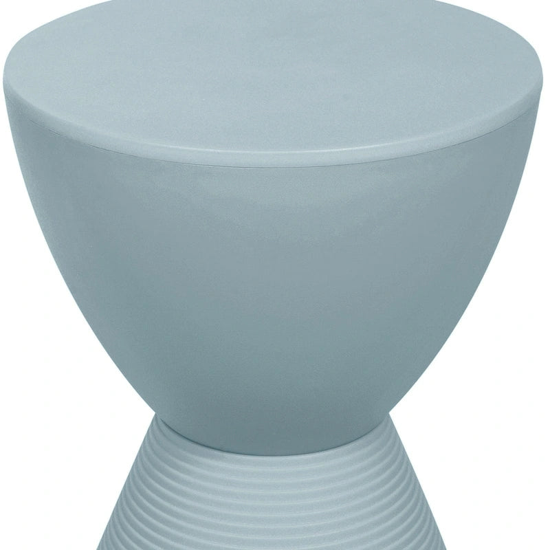 Table d'appoint ronde avec base striée et couvercle amovible