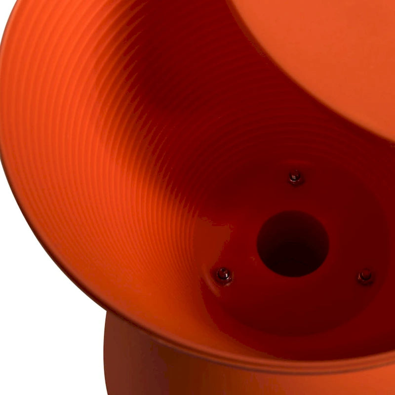 Table d'appoint ronde avec base striée et couvercle amovible