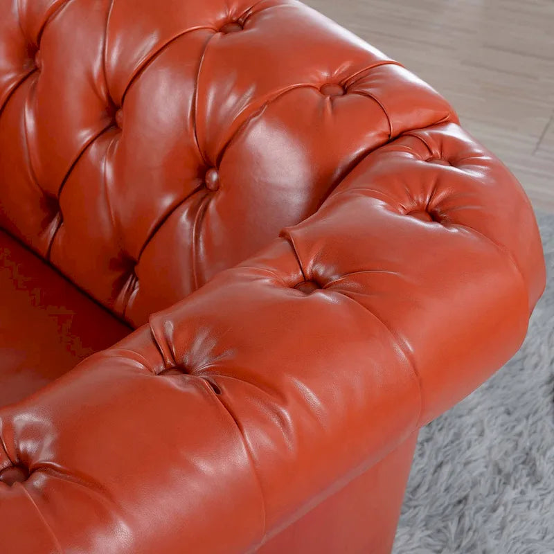 Canapé confortable pour le salon, avec accoudoirs roulés plissés serrés