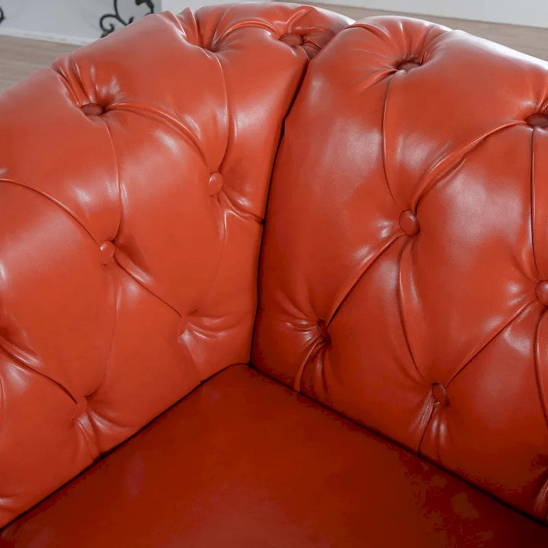 Canapé confortable pour le salon, avec accoudoirs roulés plissés serrés