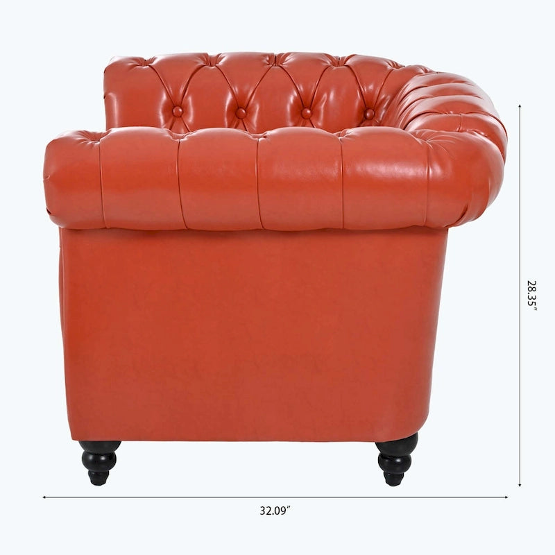 Canapé confortable pour le salon, avec accoudoirs roulés plissés serrés