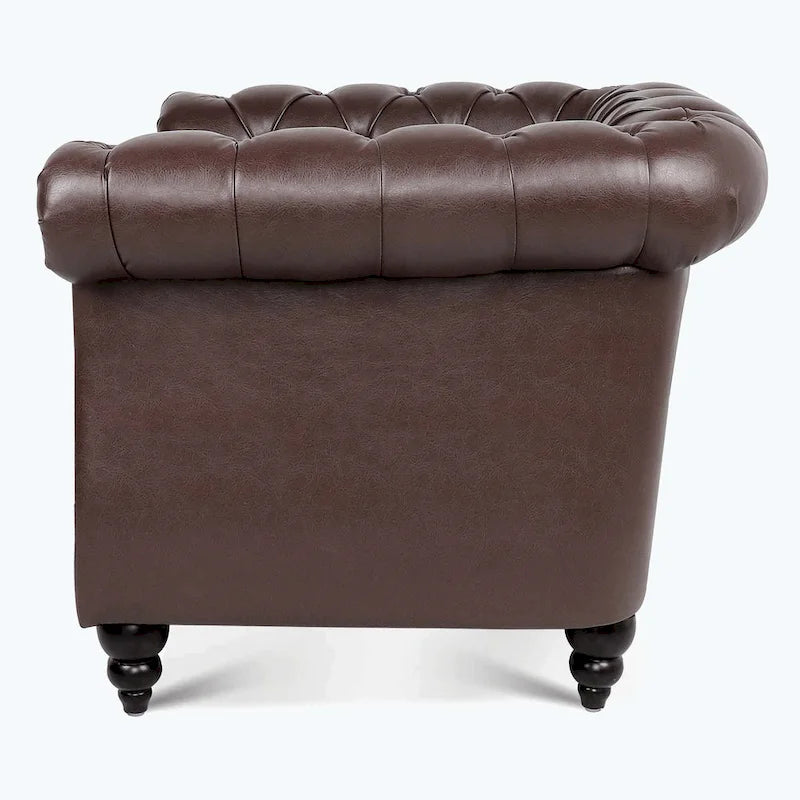 Canapé confortable pour le salon, avec accoudoirs roulés plissés serrés