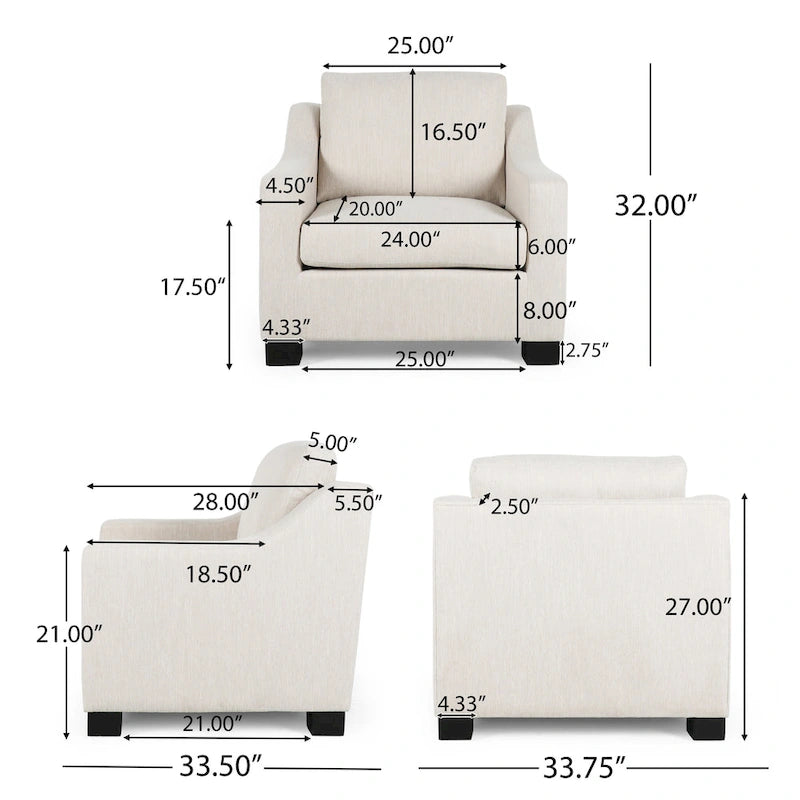 Fauteuil club contemporain rembourré
