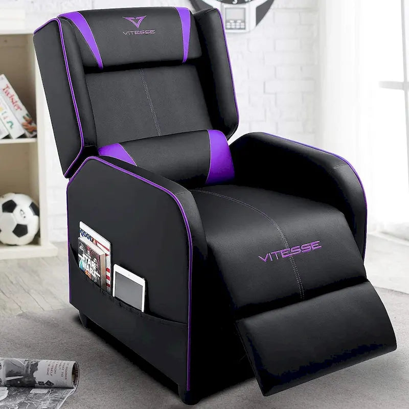 Fauteuil Inclinable de Gaming Style Course, Dossier Haut, Fauteuils Inclinables de Salon, Sièges de Cinéma