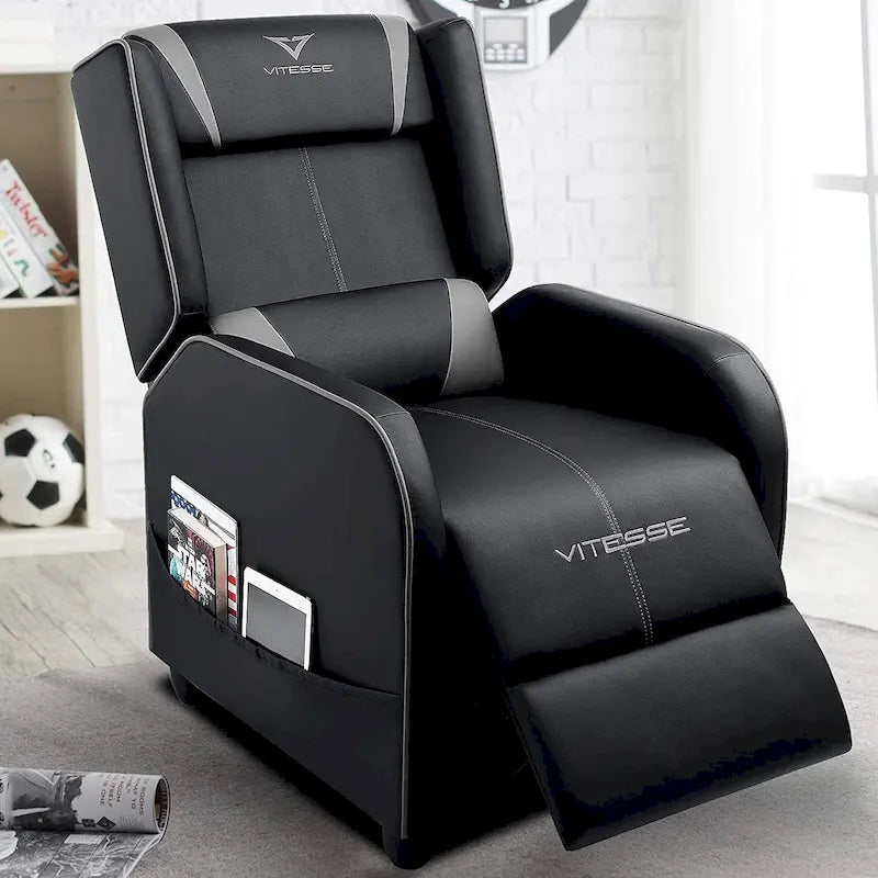 Fauteuil Inclinable de Gaming Style Course, Dossier Haut, Fauteuils Inclinables de Salon, Sièges de Cinéma