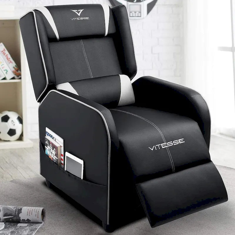 Fauteuil Inclinable de Gaming Style Course, Dossier Haut, Fauteuils Inclinables de Salon, Sièges de Cinéma