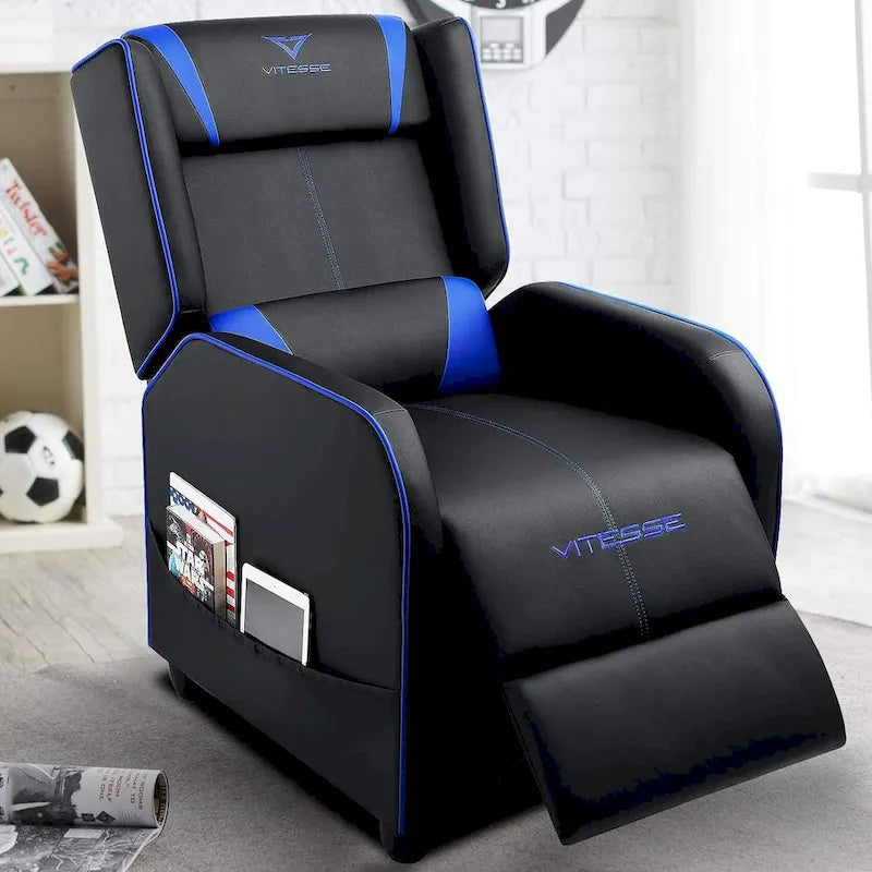 Fauteuil Inclinable de Gaming Style Course, Dossier Haut, Fauteuils Inclinables de Salon, Sièges de Cinéma