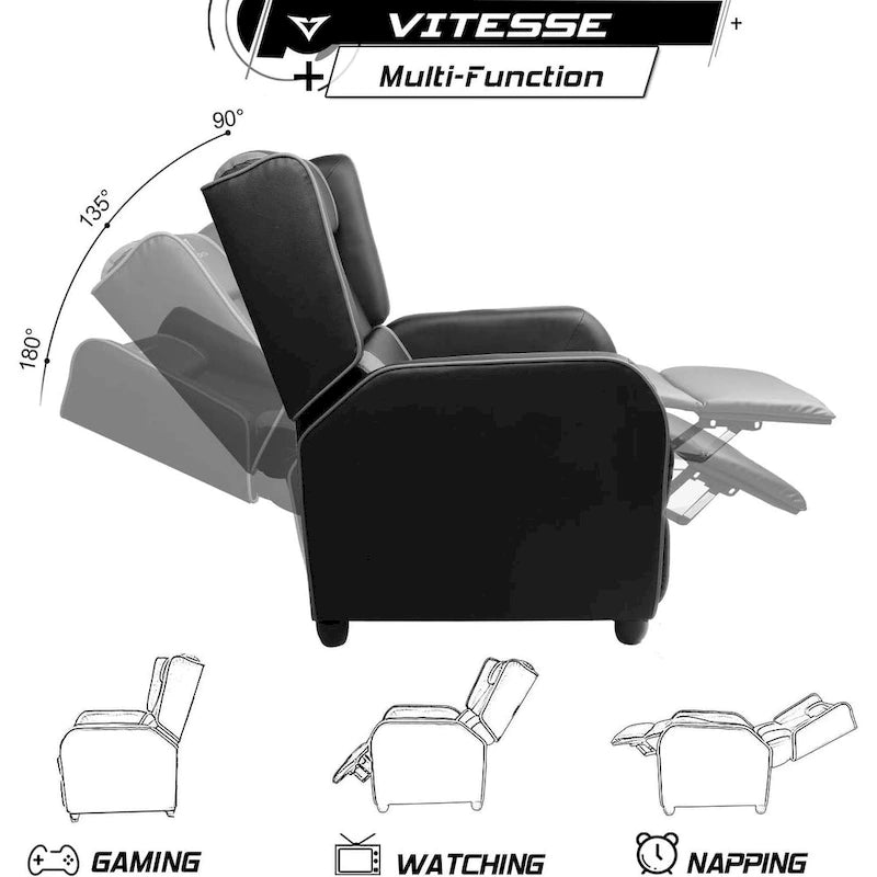 Fauteuil Inclinable de Gaming Style Course, Dossier Haut, Fauteuils Inclinables de Salon, Sièges de Cinéma