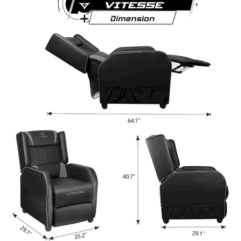 Fauteuil Inclinable de Gaming Style Course, Dossier Haut, Fauteuils Inclinables de Salon, Sièges de Cinéma