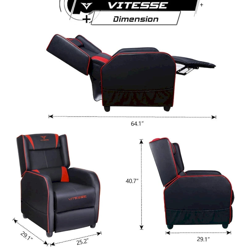 Fauteuil Inclinable de Gaming Style Course, Dossier Haut, Fauteuils Inclinables de Salon, Sièges de Cinéma
