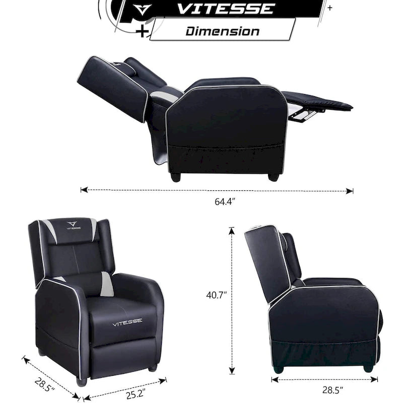 Fauteuil Inclinable de Gaming Style Course, Dossier Haut, Fauteuils Inclinables de Salon, Sièges de Cinéma
