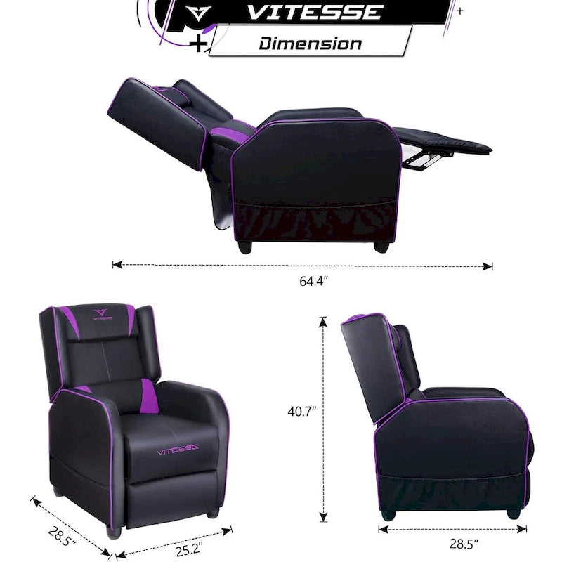 Fauteuil Inclinable de Gaming Style Course, Dossier Haut, Fauteuils Inclinables de Salon, Sièges de Cinéma