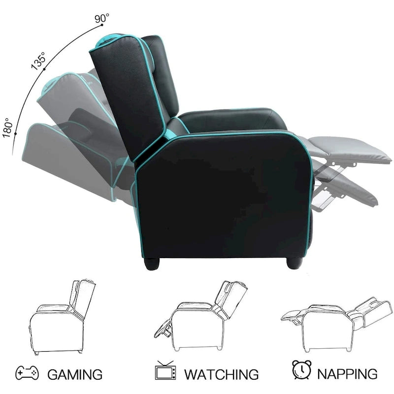 Fauteuil Inclinable de Gaming Style Course, Dossier Haut, Fauteuils Inclinables de Salon, Sièges de Cinéma