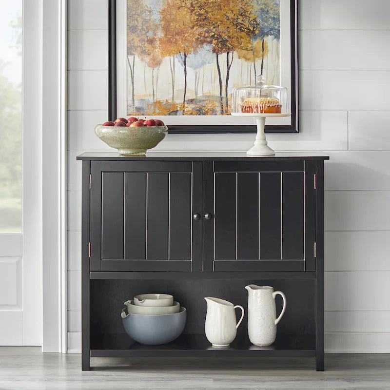 Buffet deux portes de style rustique