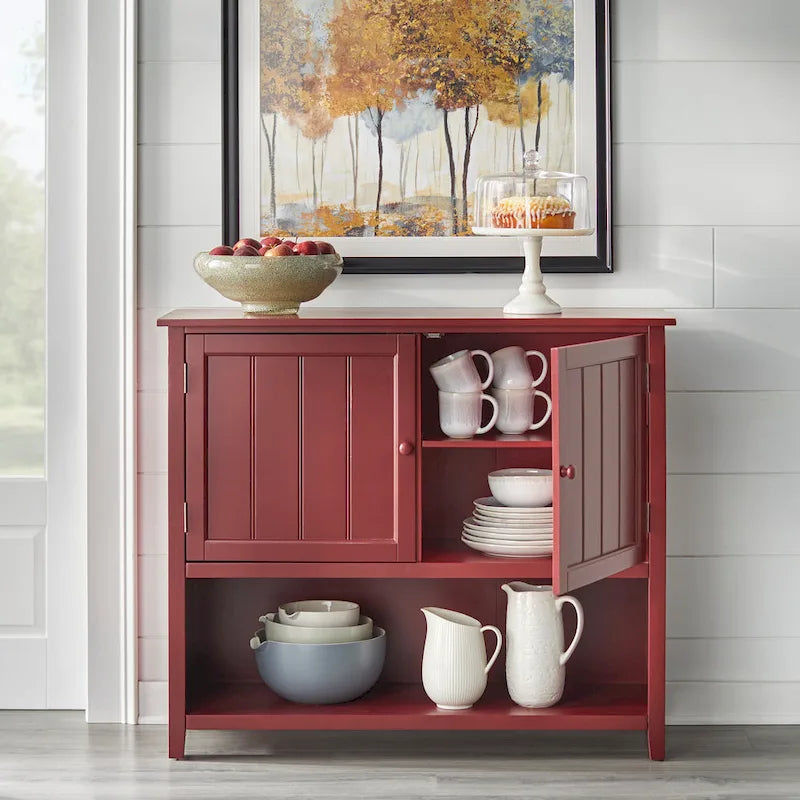 Buffet deux portes de style rustique