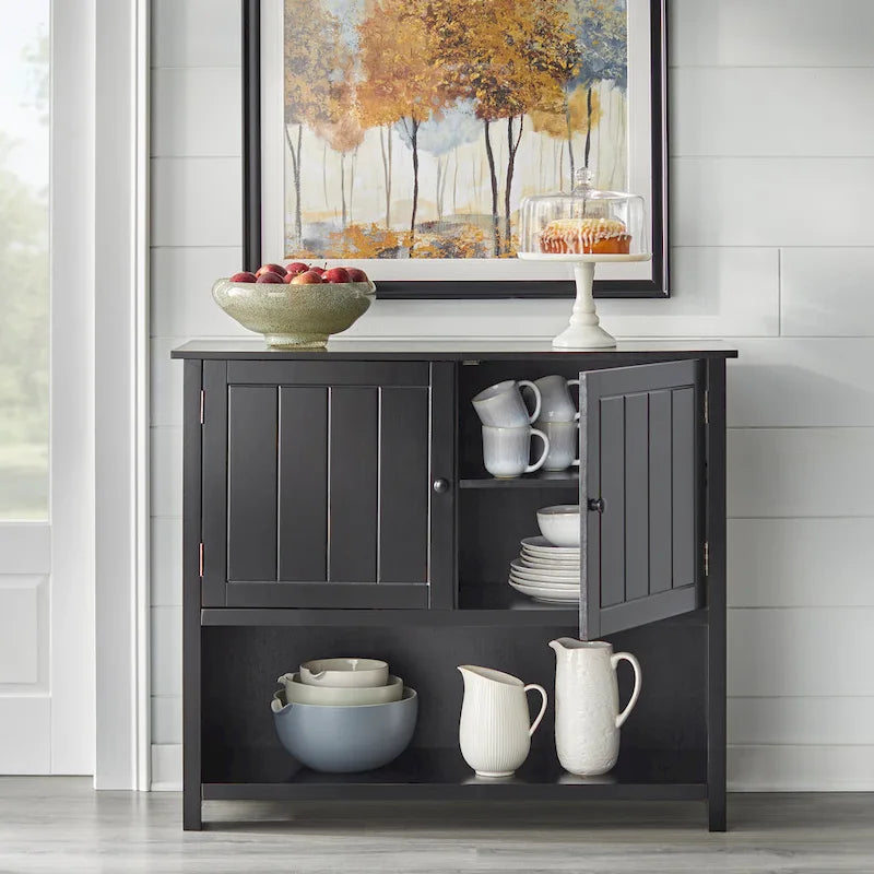 Buffet deux portes de style rustique
