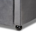 Silver Orchid Titus Contemporary Tufted Velvet Daybed with Trundle
