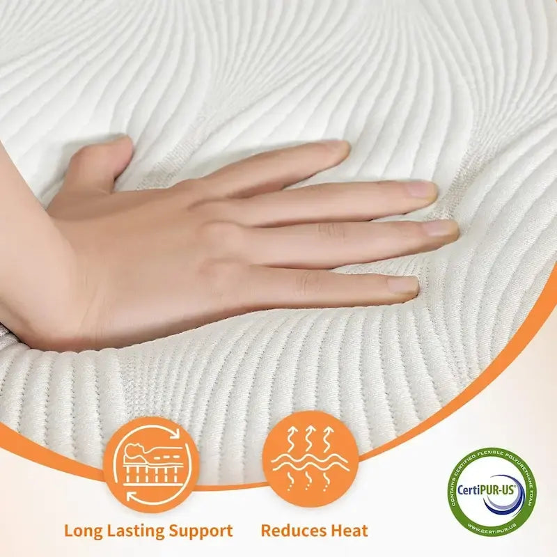Cadre de lit réglable avec matelas hybride en mousse à mémoire de forme de 35 cm