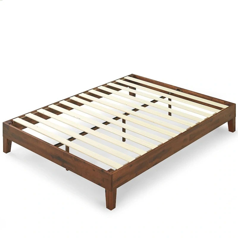 Lit plateforme en bois massif Antique Espresso
