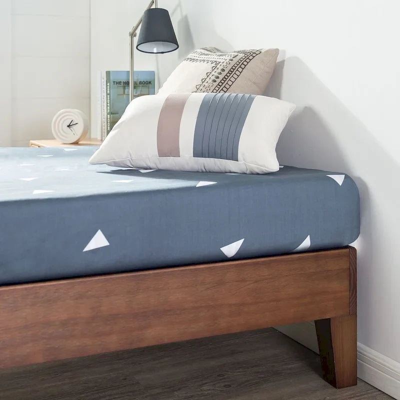 Lit plateforme en bois massif Antique Espresso