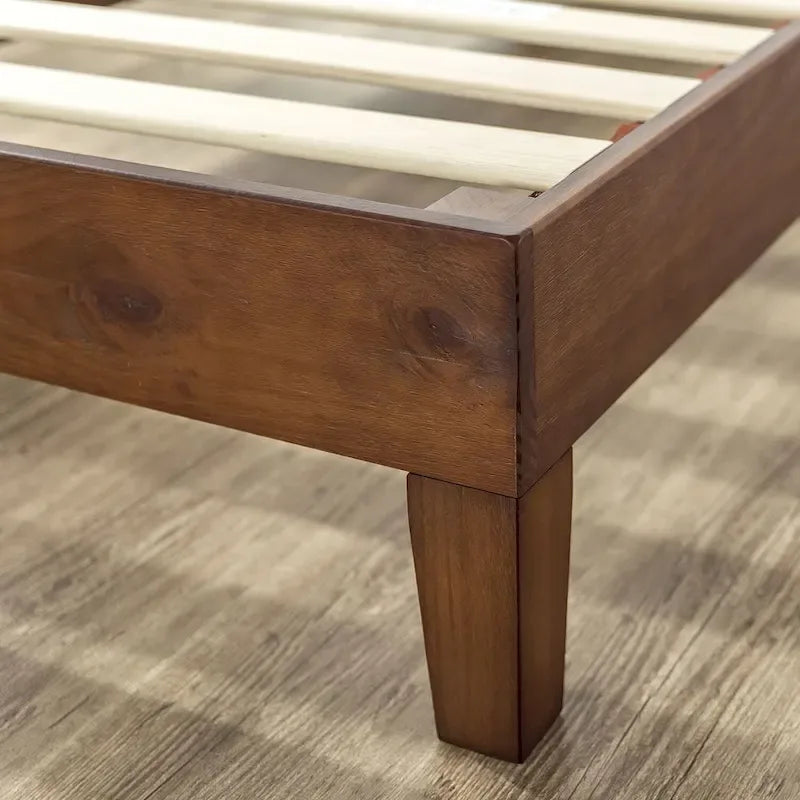 Lit plateforme en bois massif Antique Espresso