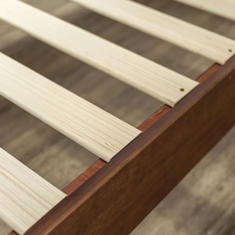 Lit plateforme en bois massif Antique Espresso