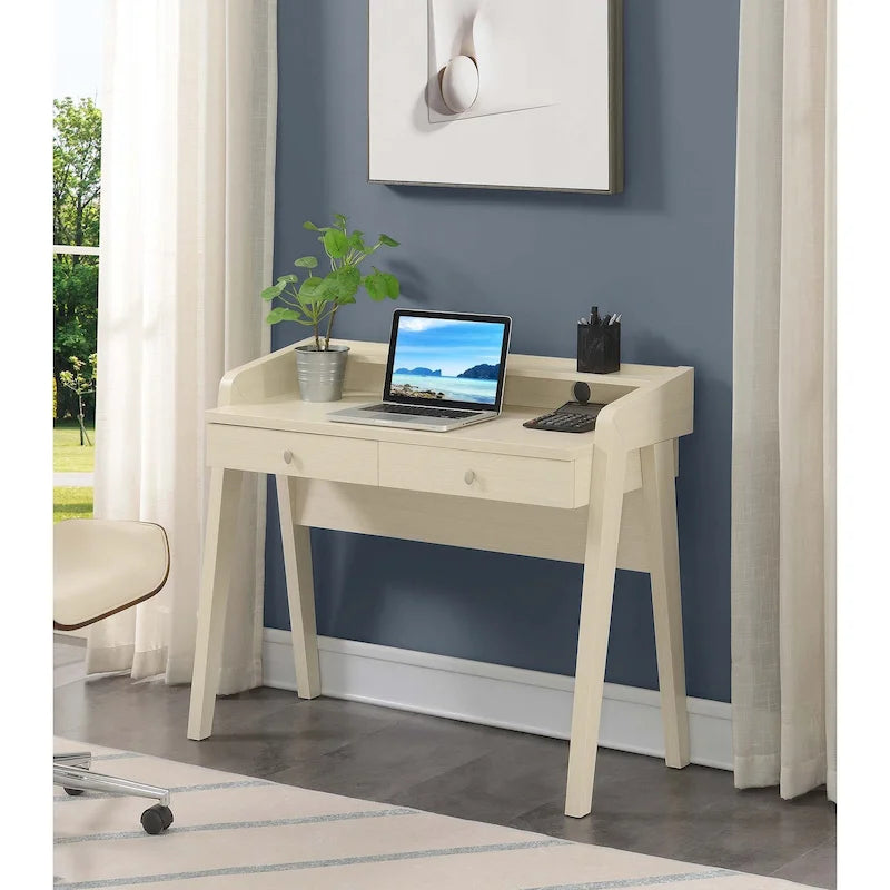 Bureau 2 tiroirs avec étagère