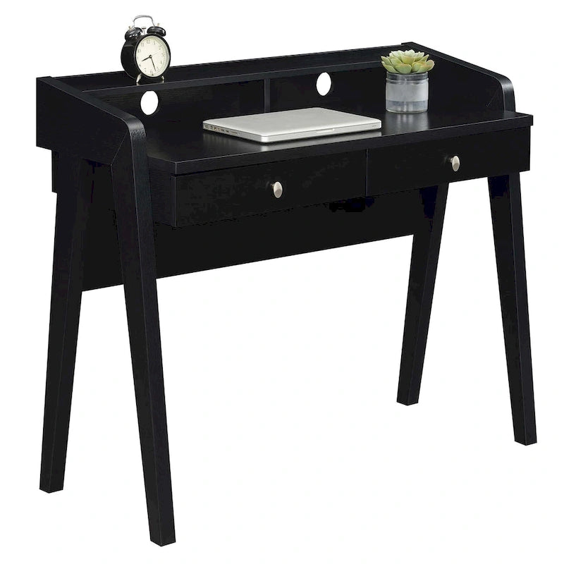 Bureau 2 tiroirs avec étagère