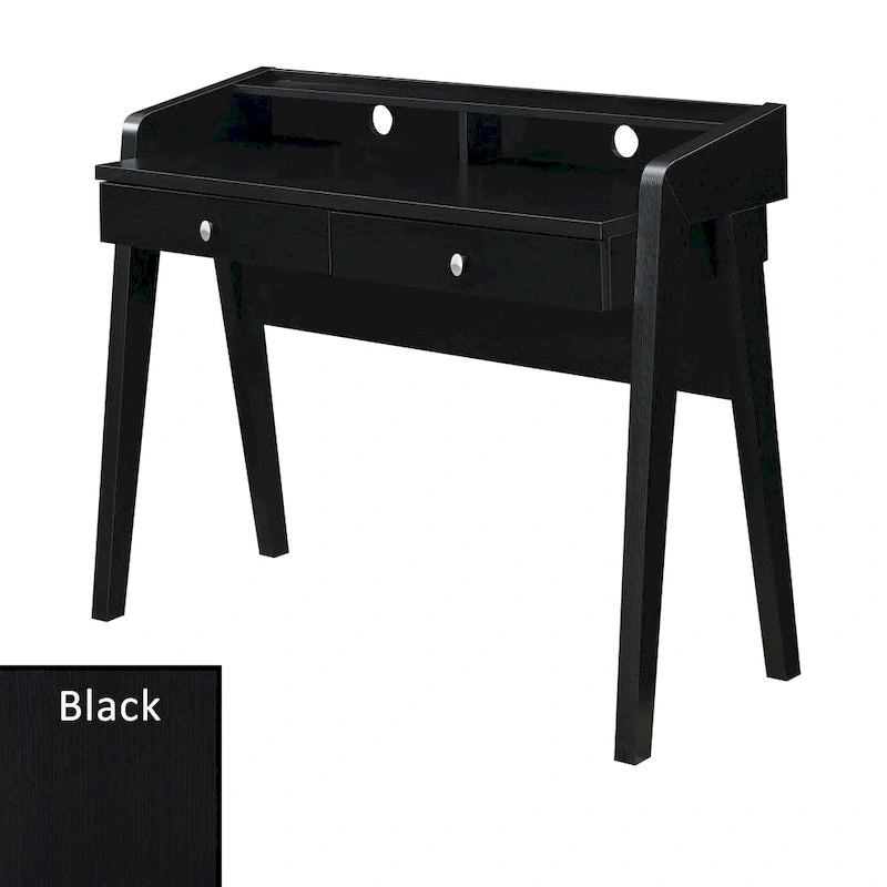 Bureau 2 tiroirs avec étagère