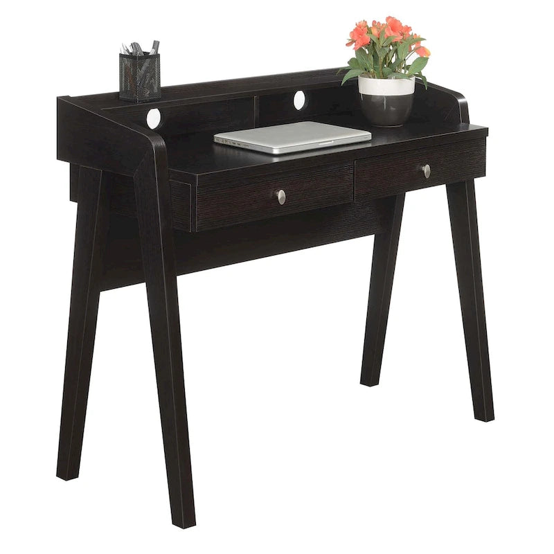 Bureau 2 tiroirs avec étagère