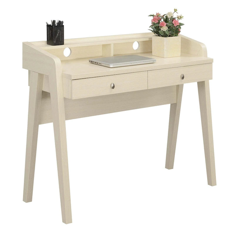 Bureau 2 tiroirs avec étagère