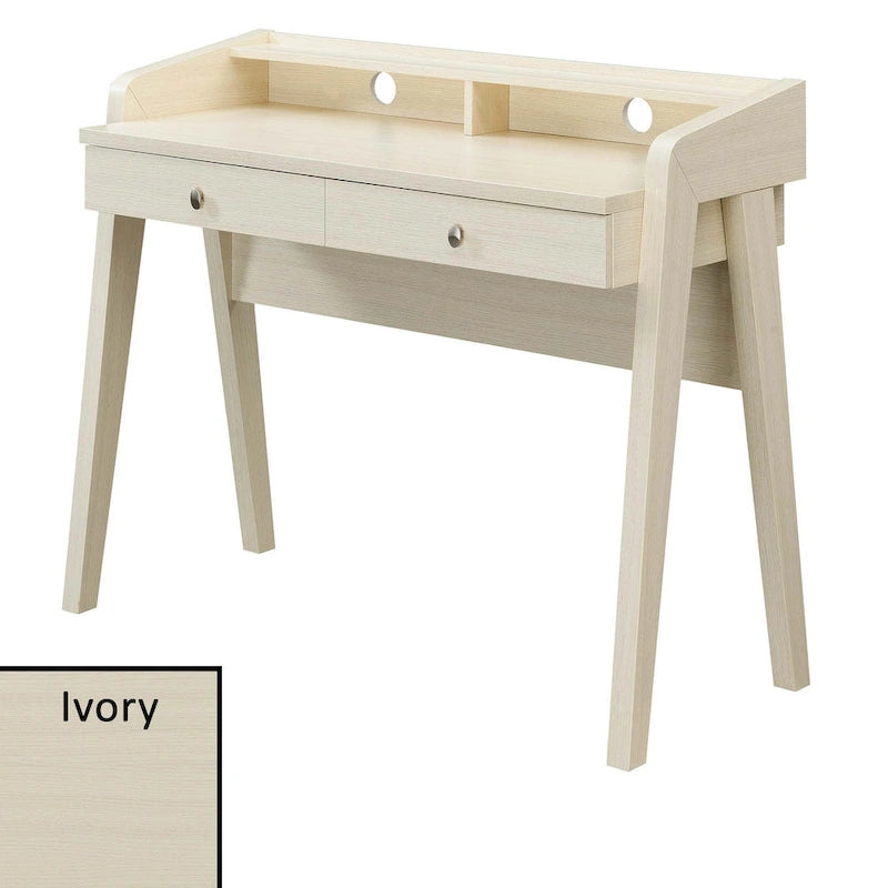 Bureau 2 tiroirs avec étagère