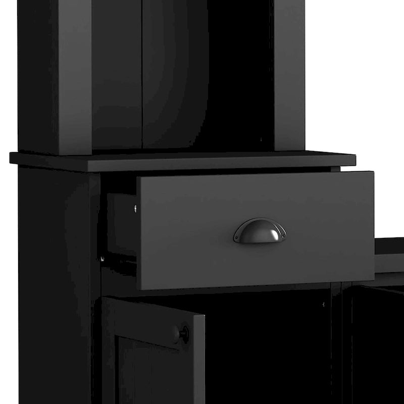 Meuble TV avec pont, meuble TV avec étagères réglables pour téléviseurs jusqu'à 75 pouces, deux consoles multimédia