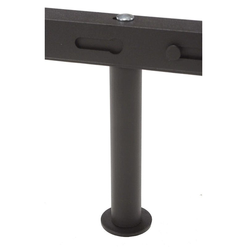 Cadre de lit Queen 7 pieds robuste avec support central et roulettes verrouillables