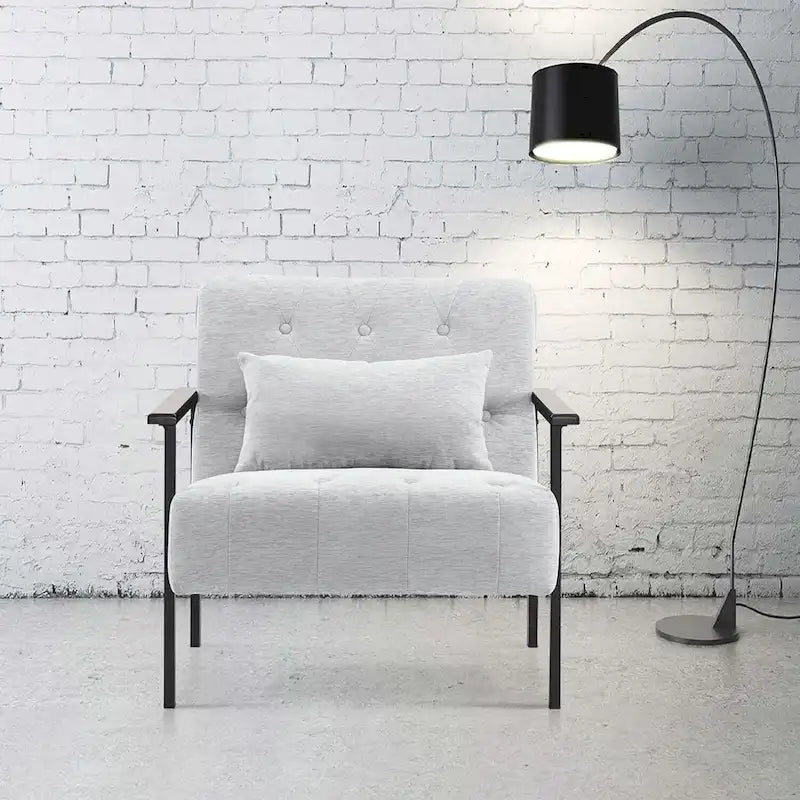 Lot de 2 fauteuils de salon ergonomiques modernes pour salon, chenille
