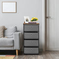 Commode de rangement à 4 tiroirs en tissu et acier pour la maison, le dortoir ou le bureau