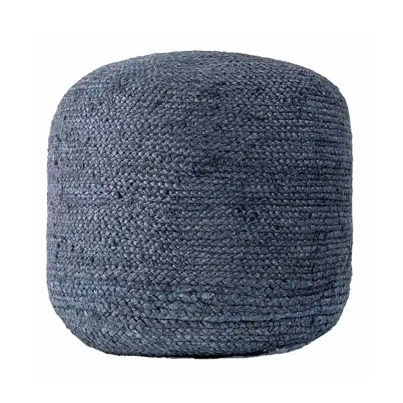 Pouf ottoman rond tressé à la main en jute naturelle pour la décoration et l'assise
