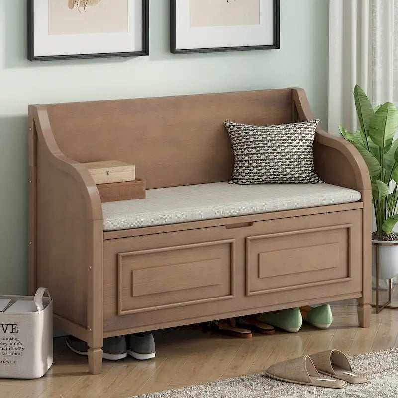 Banc de rangement multifonctionnel pour entrée