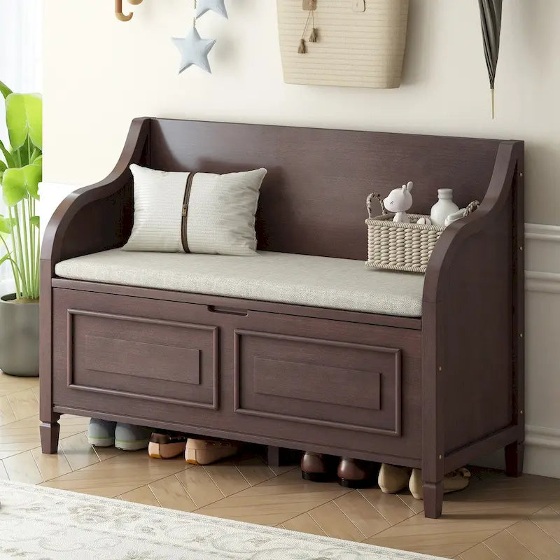 Banc de rangement multifonctionnel pour entrée