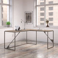 Bureau d'angle industriel en forme de L de 62W