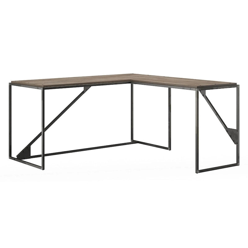Bureau d'angle industriel en forme de L de 62W