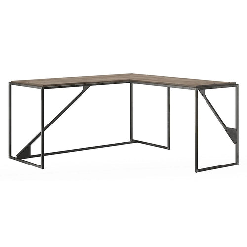 Bureau d'angle industriel en forme de L de 62W