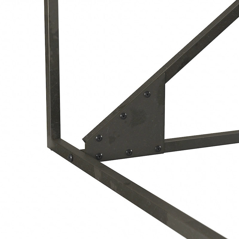 Bureau d'angle industriel en forme de L de 62W